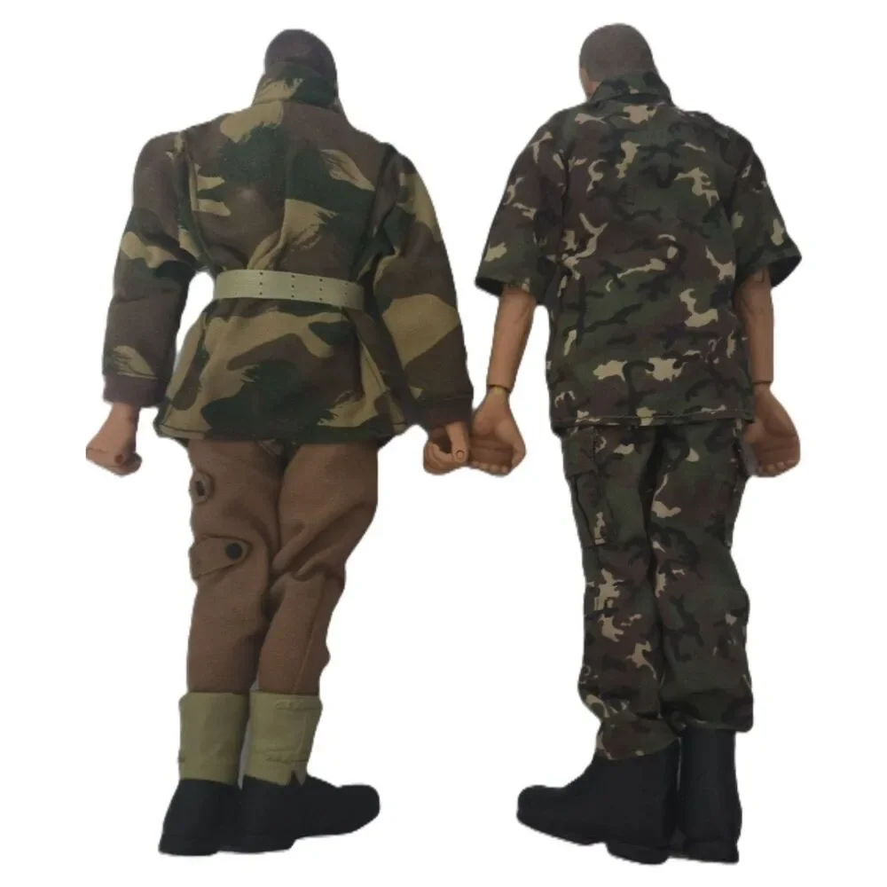 Vintage Military Dolls with Tactical Vest Camo Outfits and Boots